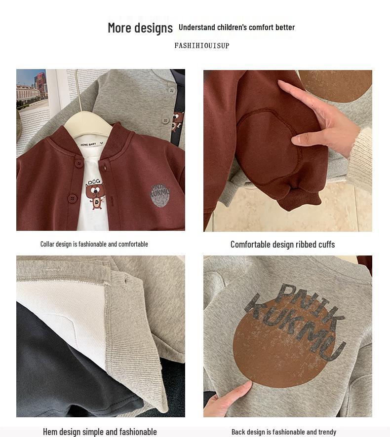 Jungen Herbst Baseballjacke - Stilvolle Frühling & Herbst Oberbekleidung für Kinder, Frühherbst Oberteil