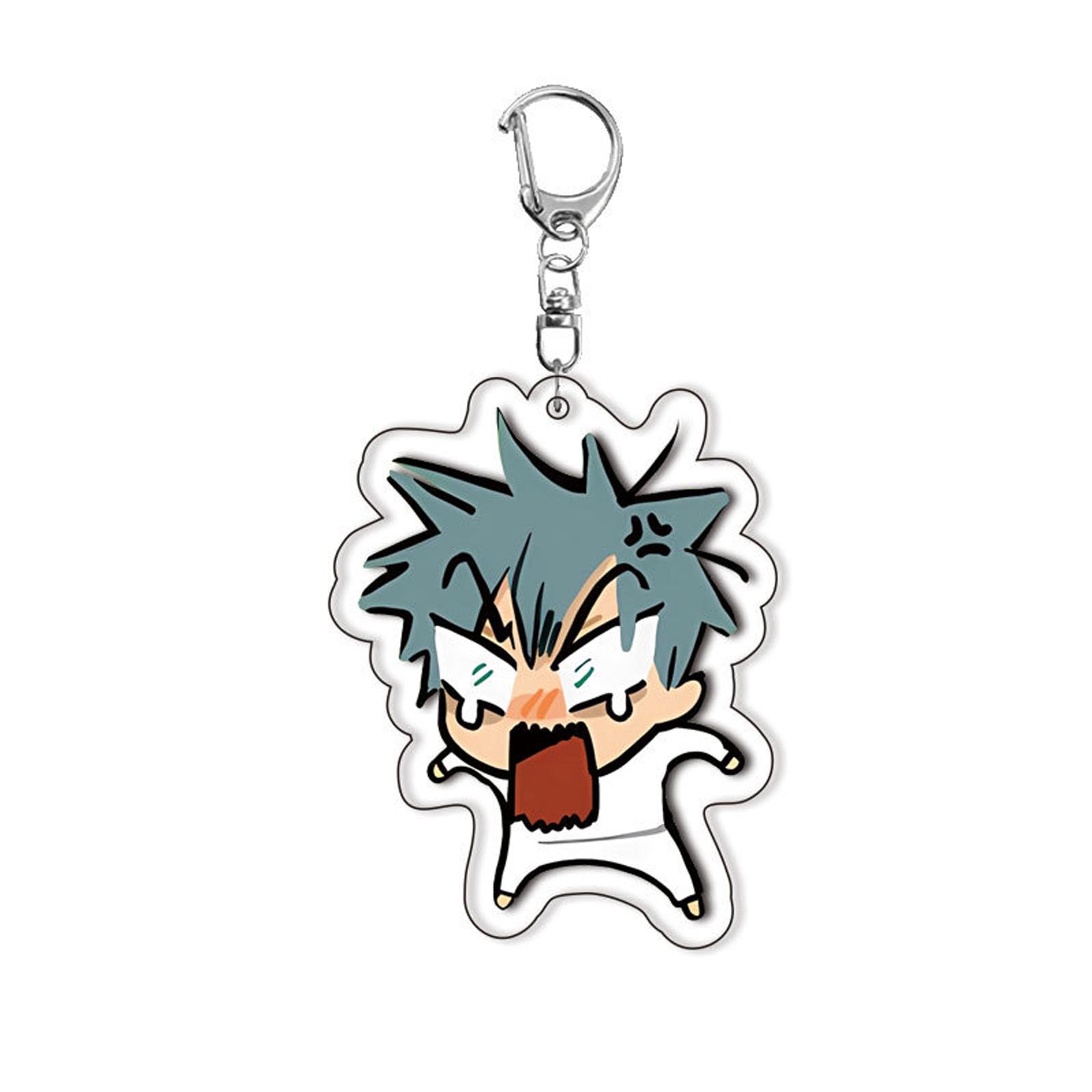 

Acrylic Keychain Cartoon Character Pendant Durable Lightweight Design with Metal Clip Suitable for Bag Purse Decoration and Daily Use One Size