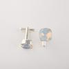 Milky Opal Gemstone 925 Sterling Silver Handmade Jewelry Cushion Cut Cufflinks 1" For Men's Shirt CL-9-14