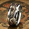 Cool Domineering Auspicious Cloud Dragon Ring Retro Punk Stainless Steel Dragon Rings for Men Rock Biker Jewelry Anillos Hombre