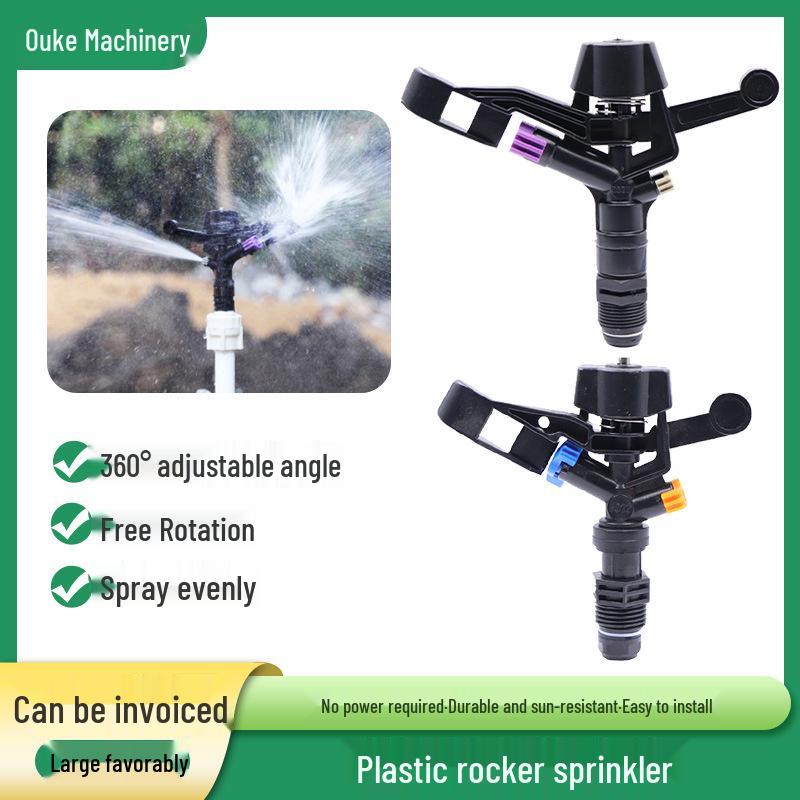 360° Rotating Lawn Sprinkler with Adjustable Dual Spray Arm for Garden Irrigation and Landscaping