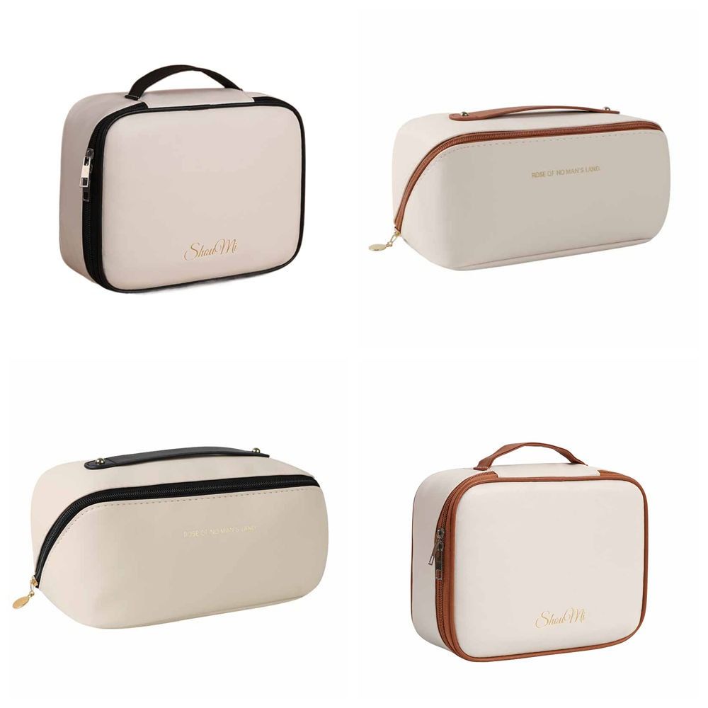 Zipper Pillow Makeup Pouch Detachable Travel Wash Bag Portable PU Leather Cosmetic Bag Outdoor