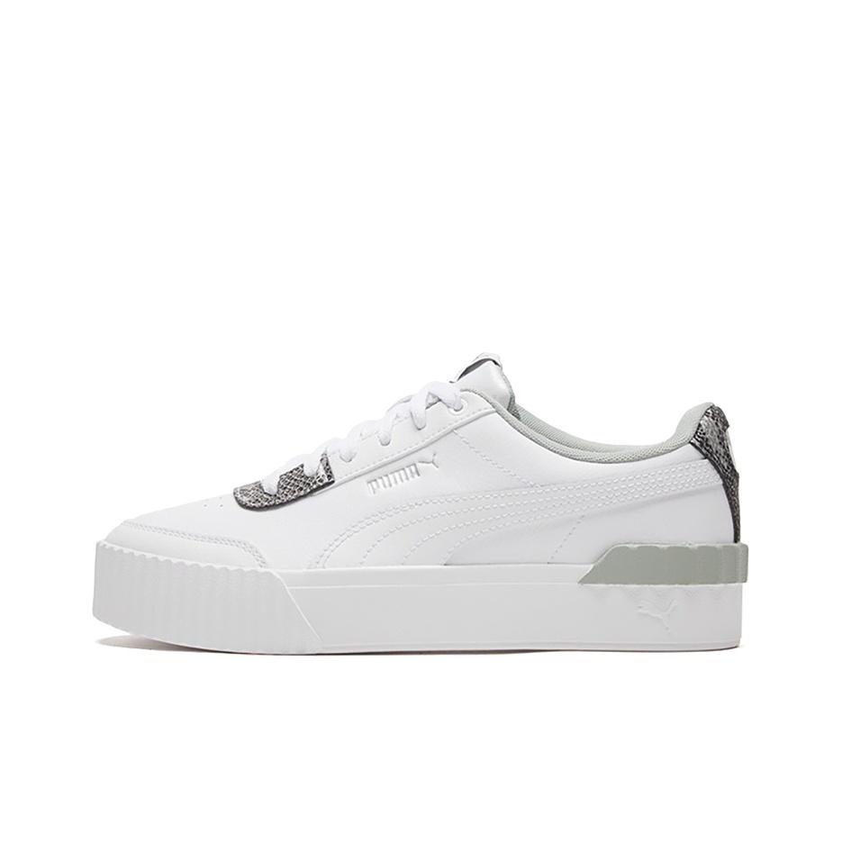 Puma Carina Lift Snake Casual Low-Top Sneakers Women Sneakers White Snake-Print 373230-01