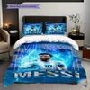 Biancheria da letto Leggenda del Calcio Lionel Messi (1 * copripiumino + 2 * federa, senza nucleo) Set Lenzuola Copripiumino e Federa 2D Piatto