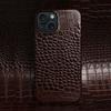 Echte Leder Handyhüllen Für iPhone 17 16 15 Pro Max 11 12 13 14 XR XS Max Capa Luxus Krokodilmuster Business Abdeckung Coque