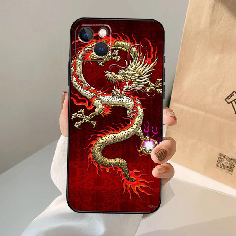 Fashion Chinese Dragon Phone Case For iPhone 17 Air 16 15 14 11 12 13 Pro Max 12 13 Mini 15 16 Plus 16e Cover Coque
