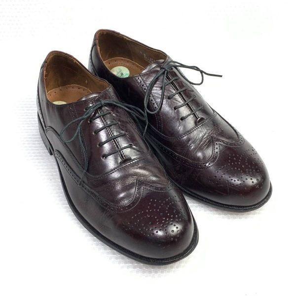 Vintage 80s-90s Bostonian Wingtip Full Brogue Shoes Red Brown 8W 26.0(USED)