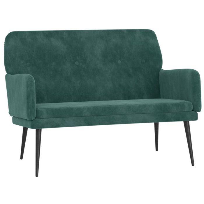351416 vidaXL Banc Vert foncé 108x79x79 cm Velours