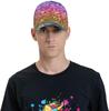 Glitzer Regenbogen Print Baseballkappe Verstellbare Golf Dad Hut für Männer und Frauen Trucker Cap mit gebogenem Schirm Snapback Kappe