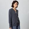 Women's High Neck Double Zipper Knit Cardigan - 2025 Autumn/Winter Collection