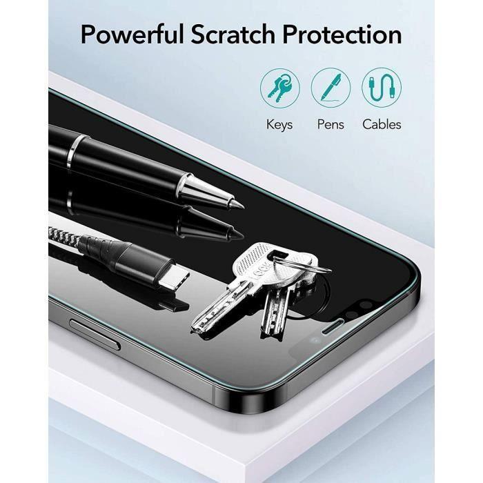 Protection d'écran en verre trempé - E.F.CONNECTION - pour iPhone 13 Mini - Transparent - Résistance 9H - Pack de 3