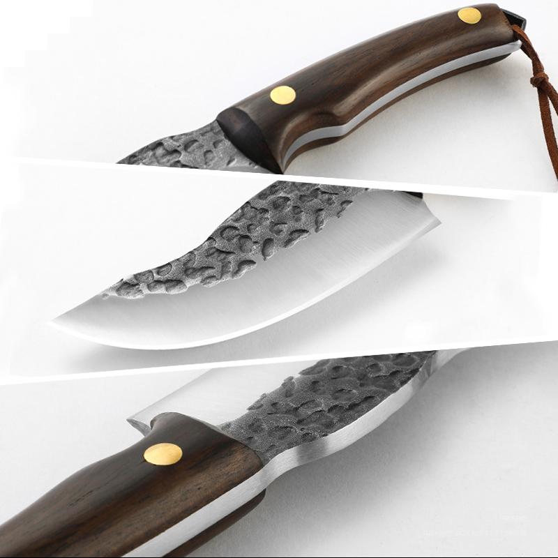 Ručně vyráběný kuchyňský vykosťovací nůž z nerezové oceli Rybářský nůž Sekáček na maso Řeznický nůž