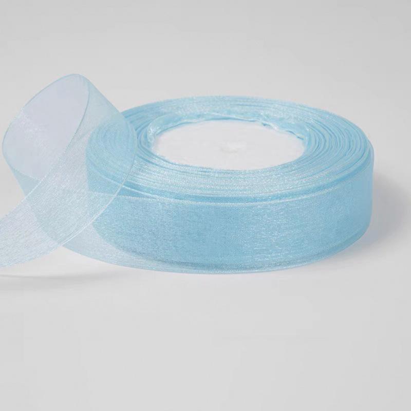 50yards Braided Hair Ribbon Binding Bow Ties DIY for Gift Wrapping 2.5cm Floral Bouquet Decorative Tulle Ribbon