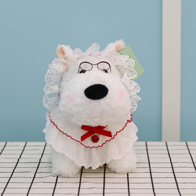 West Wear Clothed Highland White Terrier Plush Toy Cartoon Stuffed Doll Animal