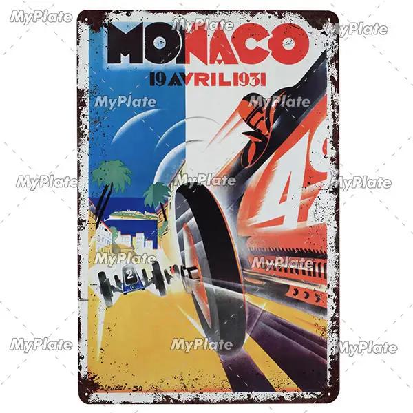 24-Stunden-Metallschild, Vintage-Plakette, Blechschild, Wanddekoration für Bar, Kneipe, Metallhandwerk, Retro-Rennwagen-Poster