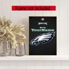 Philadelphia Eagles Personalized Text Diamond Painting Round Diamond Mosaic Rhinestones Diamond Embroidery Craft Kit Wall Decor Without Frame