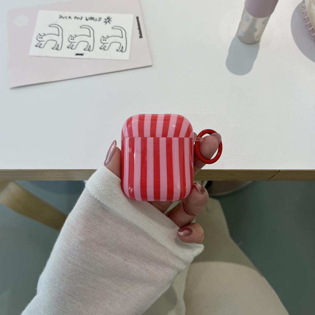 Ins Simple Dopamine Stripe for Apple AirPods1/1 Case AirPods Pro1 Headphone Cover