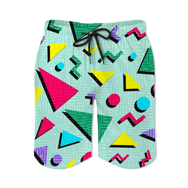 

Винтажные плавки 80-х 90-х в стиле Мемфис для мужчин Летние шорты для серфинга Купальник homme 2023 Новые 3D-печатные одежда hombre Крутые короткие штаны XXS