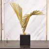Geometric Figurines Home Decoration Novelty Feng Shui Golden Statue Ornaments for Desk Bookshelf
