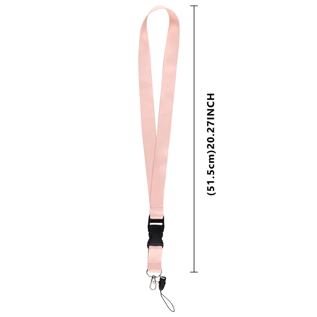 Pure Color Credential Holder Lanyard For Keys Neck Strap Id Card Badge Holder Key Chain Key Rings Accessories Christmas Holiday Gifts