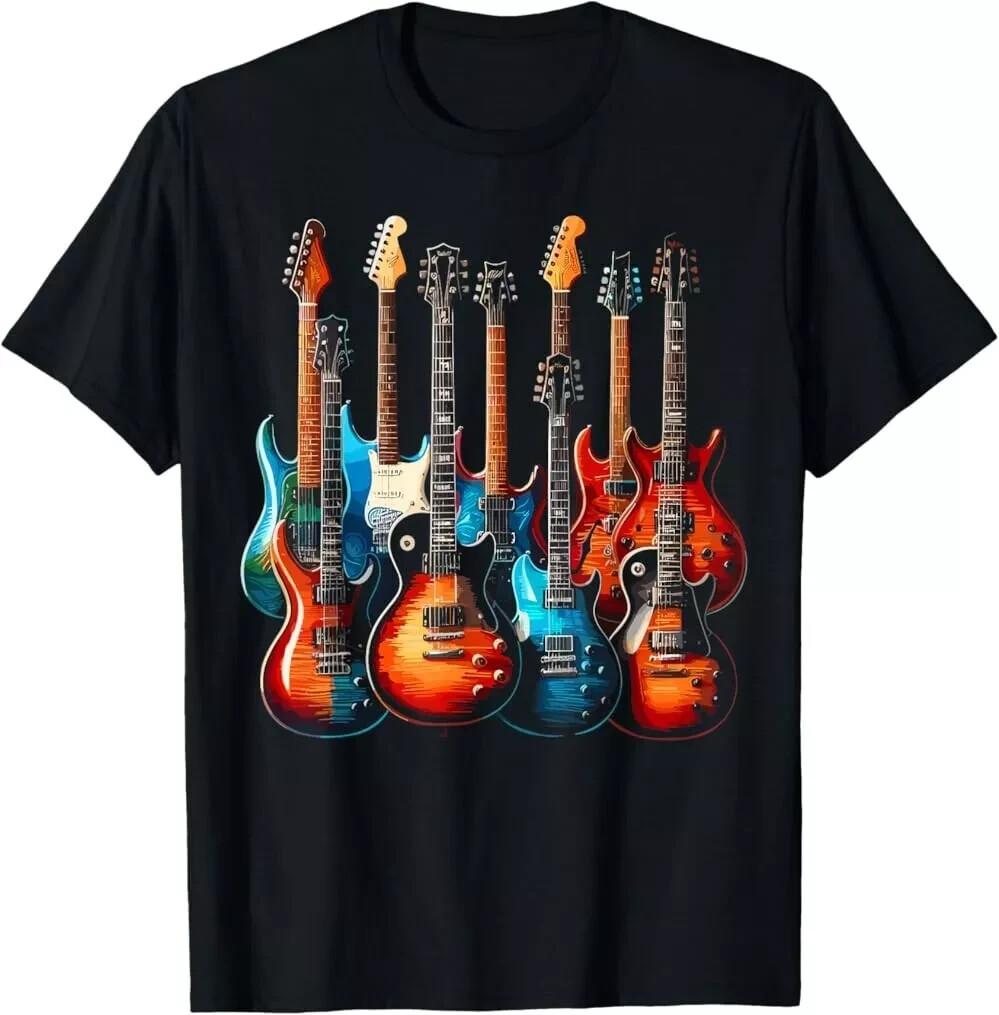 Guitars Guitarists Music Guitar T-Shirt,Christmas Guitar T-Shirt,Unisex Tees M
