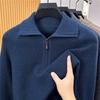 Men's 100% Merino Wool Half-Zip Pullover Sweater
