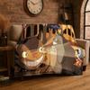 Klassische T-Totoro Cartoon Niedliche Flanelldecke Weiche Warme Überwurfdecke für Schlafzimmer Wohnzimmer Bett Reisen Camping Picknick Kind