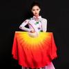 Colorful Chinese Short Bellydance Fan Hand Dye Adults Fan  Veil Pairs Yangko Dance Tools