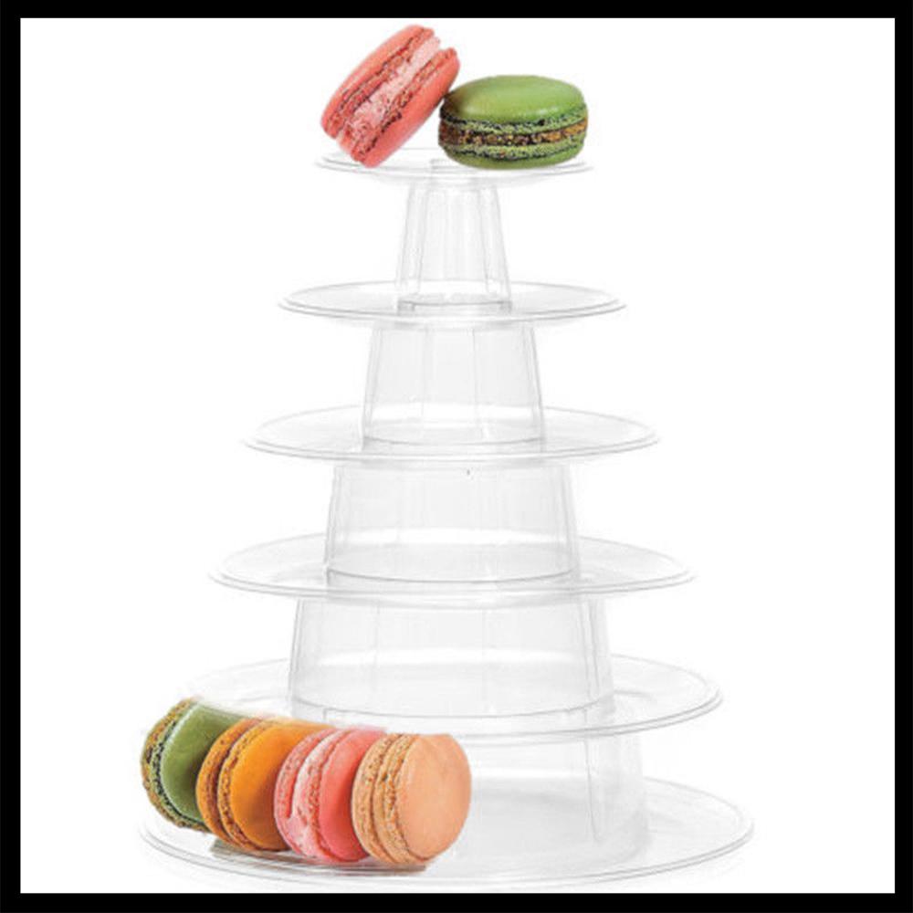 6 Tiers Round Macaron Tower Stand Cake Display Rack for Wedding Party Decor