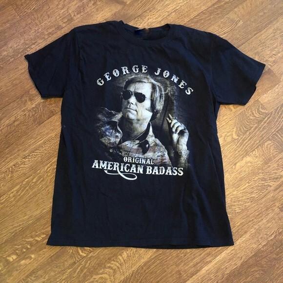 George Jones Cotton American Badass Black Cotton Unisex All Size Shirt Unisex T-Shirt
