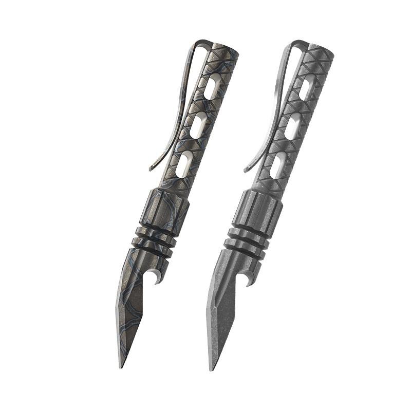 Titanium Multi-Tool EDC Keychain Bottle Opener Camping Survival Tool Portable Self-Defense Utility Bar