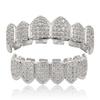INS Popular hiphop European and American Hip-Hop Gold Teeth Set Sharp Teeth Jewelry Micro-Inlaid Gold Teeth Decoration Teeth Manufacturer