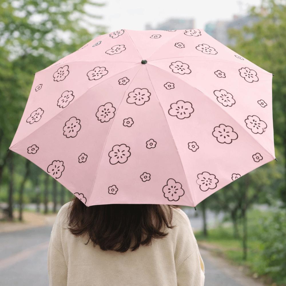Cartoon Pattern Portable Folding Umbrella Fully Automatic Dual Use Umbrella  Outdoor Activities