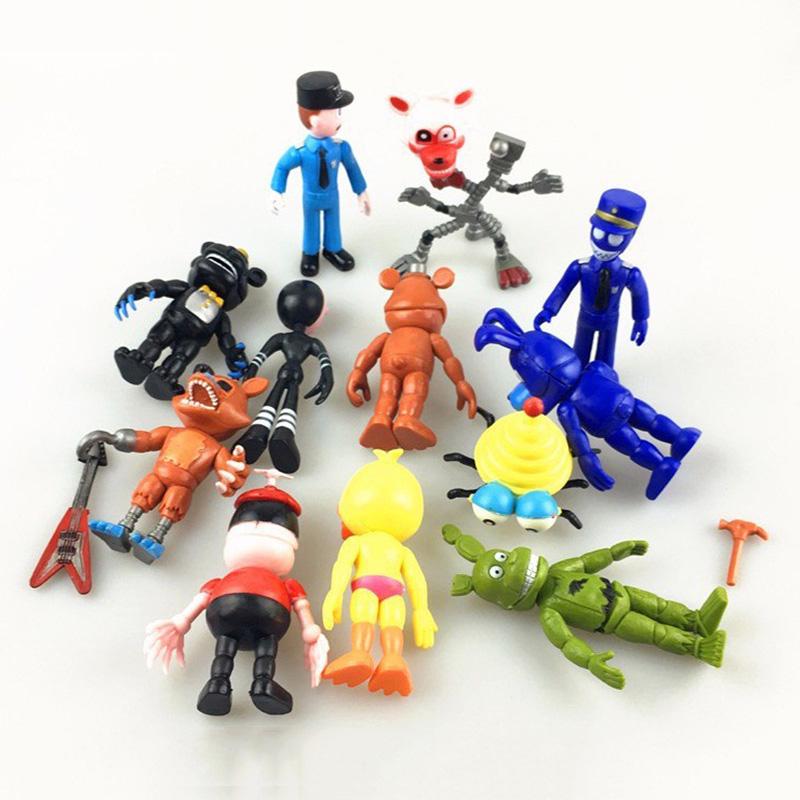 12pcsset 5115cm Five Nights At Freddys Figure Bear Doll Action Figures Toy