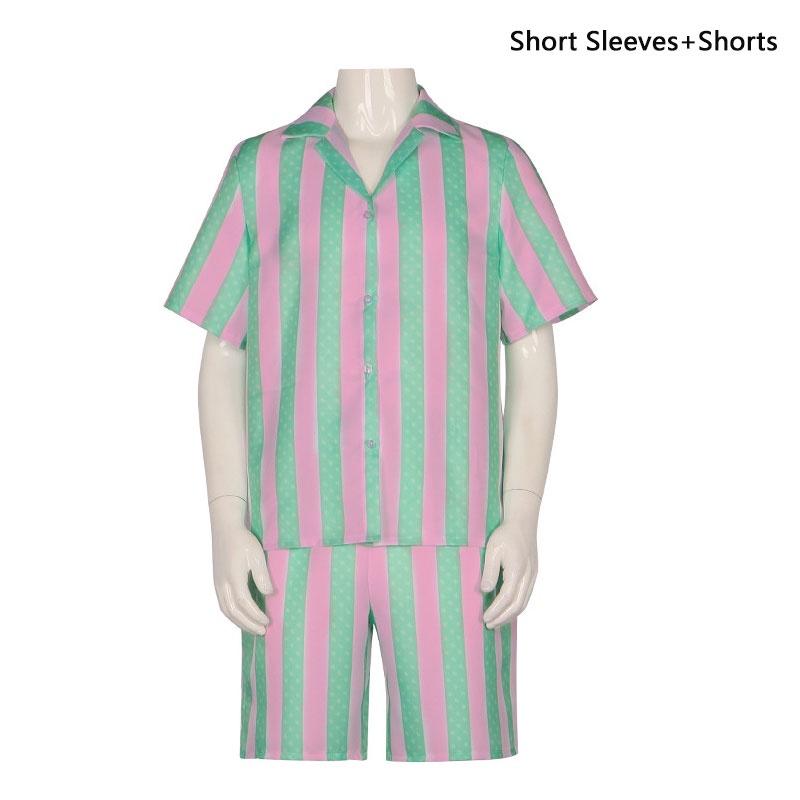 

Комплект костюма для косплея Барби Кен для пляжной вечеринки на Хэллоуин Pink Stripe,S