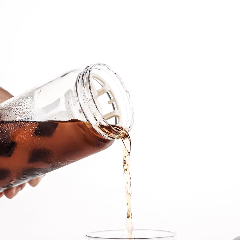 Sohome Portable Cold Brew Glass Tumbler with Tea Infuser