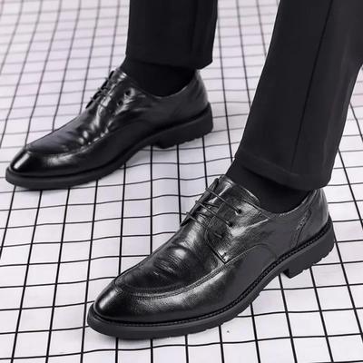 Men's Oxford Shoes Genuine Calfskin Leather Brogue Dress Shoes Classic Business Formal Shoes Man Handcrafted Zapatos De Hombre