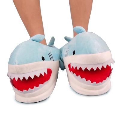 Design lustige Hai Hausschuhe Unisex Winter warm flauschige Pantoletten Damen und Herren Tier Cartoon verrückte Hausschuhe Schuhe