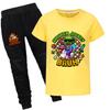 Chicken jockey summer short-sleeved T-shirt and pants suit for middle and large children 4519