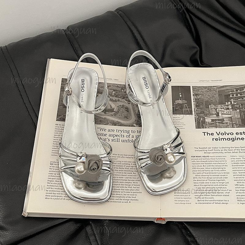 Fashion Soft-soled Comfortable Women's Shoes 2025 New Style Fashionable Sandals Open-toe Roman Shoes Non-slip Mid-heel Sandals for Women