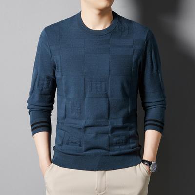 Knitwear Men Spring and Autumn New Young Men Long Sleeve T Shirt Fashion Korean Version Round Neck All Matching Base Shirt Men
