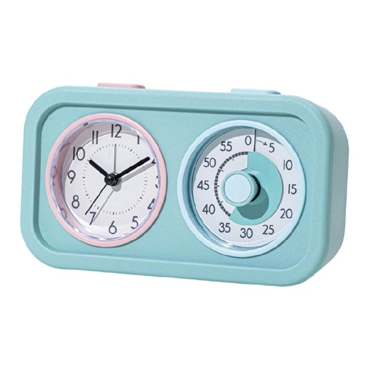

Easy To Use Double Screen Countdowns Timer With Analog Alarm Clock For Precise Cooking Baking And Time Management Tasks синій