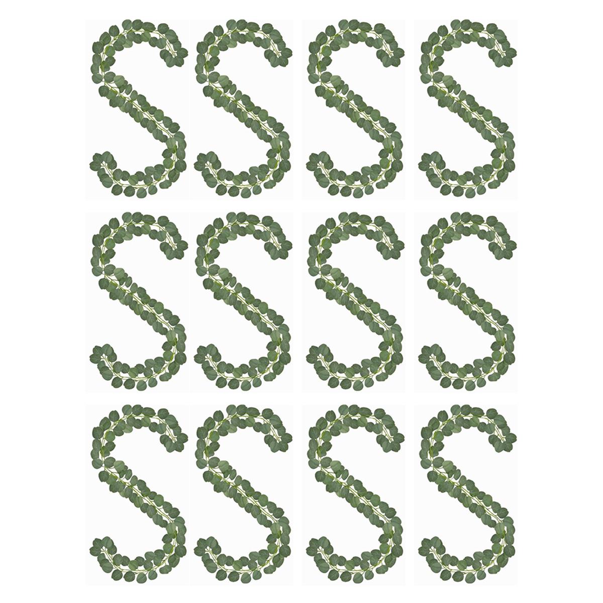 

12pcs Eucalyptus Wreath Wedding Party Simulated Eucalyptus Wreath Decoration Long-Draping Ivy Garland for Indoor Outdoor Use