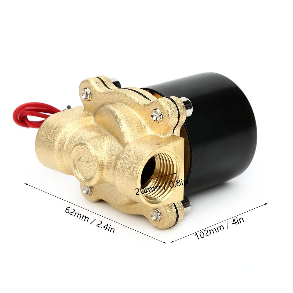 2W16015 Normalerweise geschlossenes Magnetventil G12 BSPP Innengewinde Messing-Magnetventil2W16015  12V