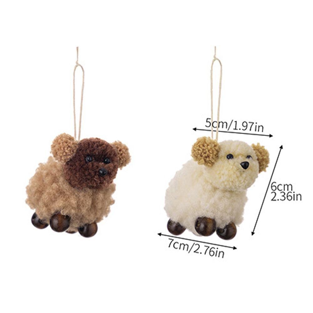 2pcs Cute Plush Puppy Pendant White Christmas Tree Decoration  Home Xmas Decoration