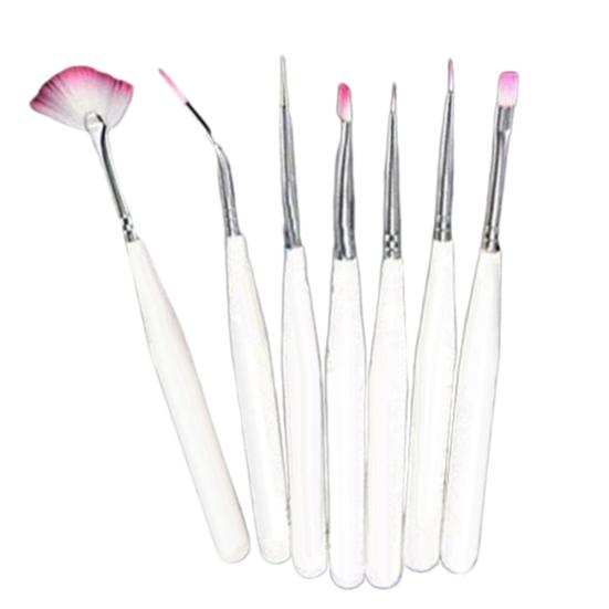 

7Pcs Acrylic Nail Art Pen Tips UV Gel Painting Design Brush Set