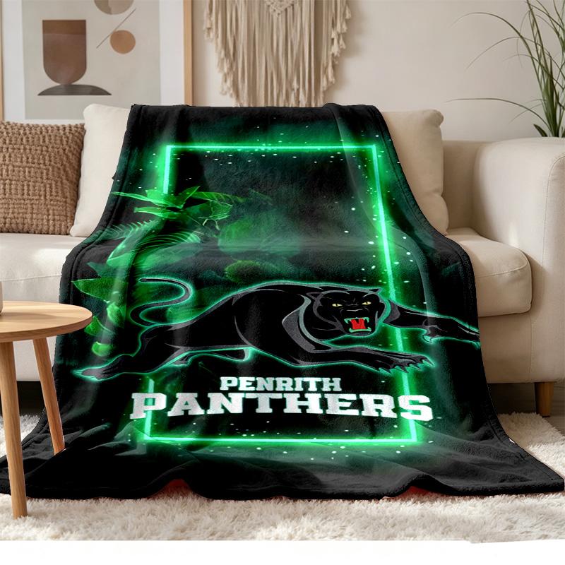 Penrith Panthers Soft and comfortable flannel Suitable for sofas living rooms outdoor camping travel and also makes a great anniversary gif