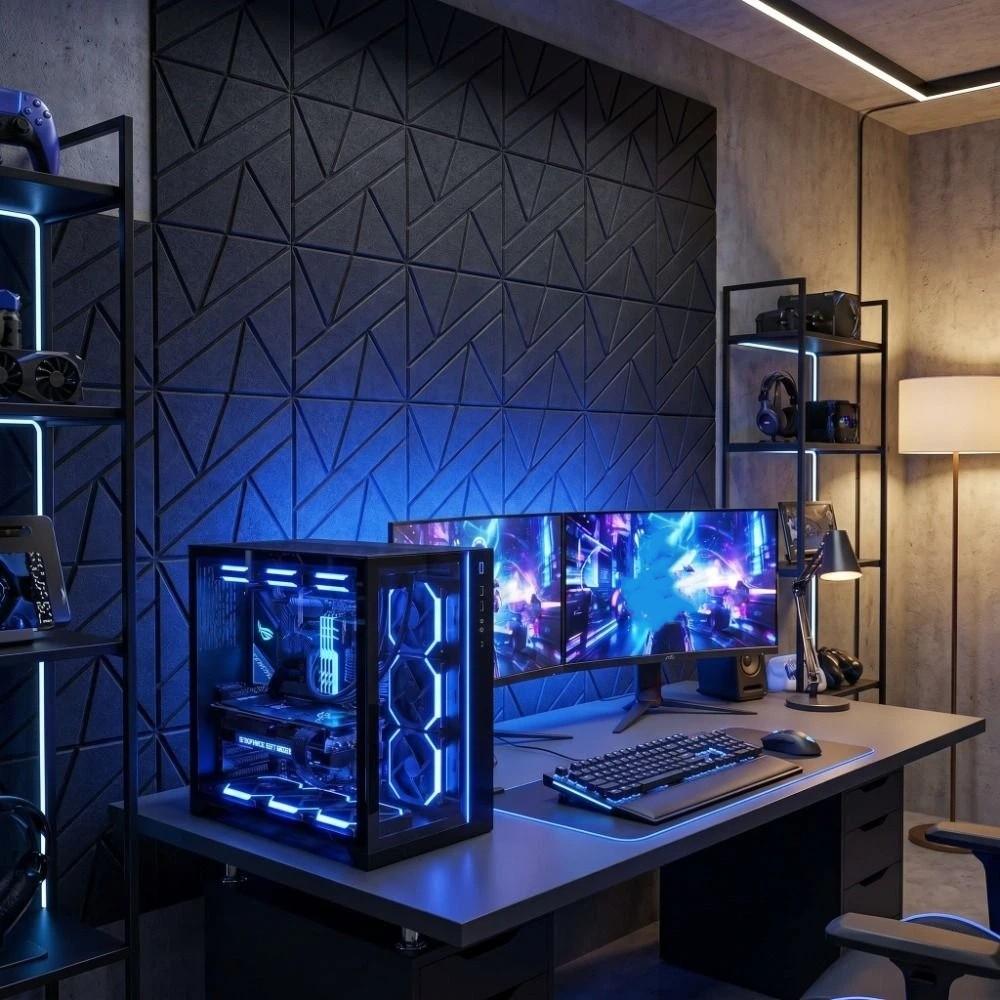 Square Shape Soundproof Panels Self-Adhesive Wall Stickers Decorative Felt Acoustic Panels KTV