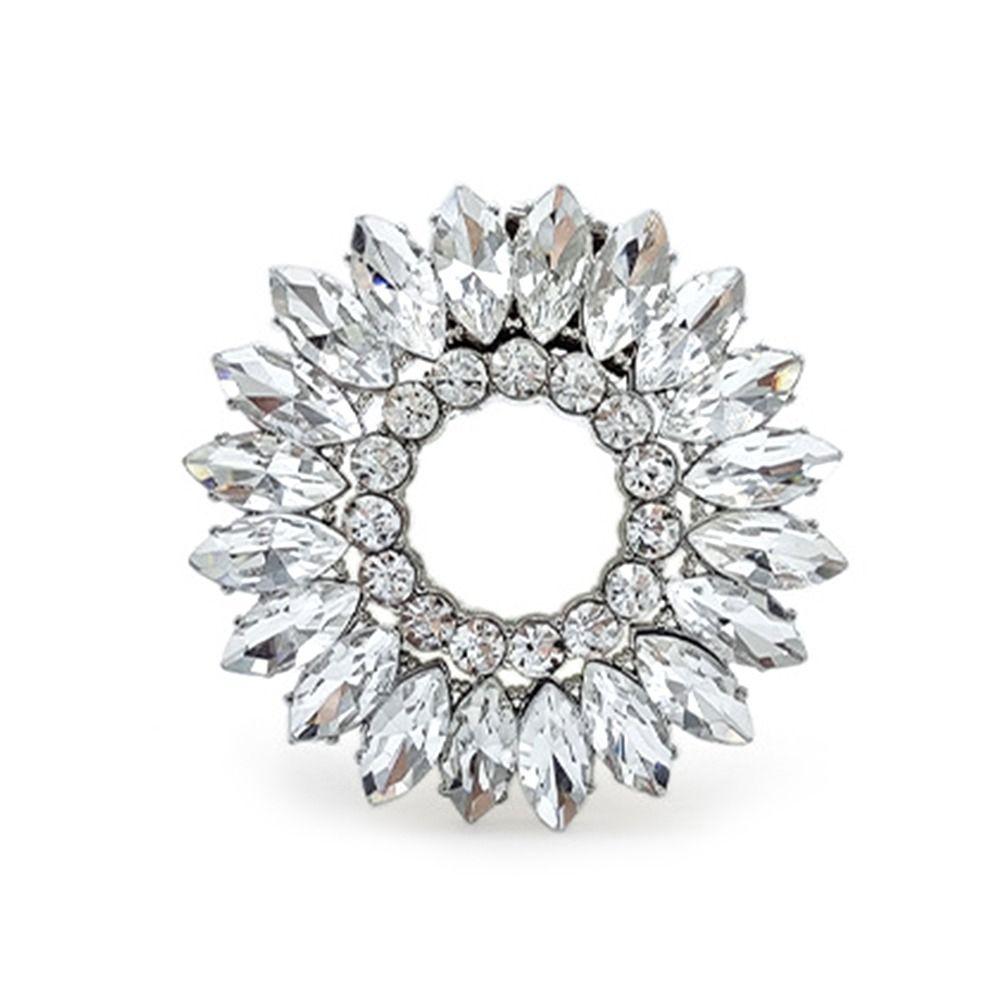 Wedding Bride Shoe Decorations Clip Glass Crystal High Heel Flower Charm Buckle Removable Rhinestone Buckle Decorative Women