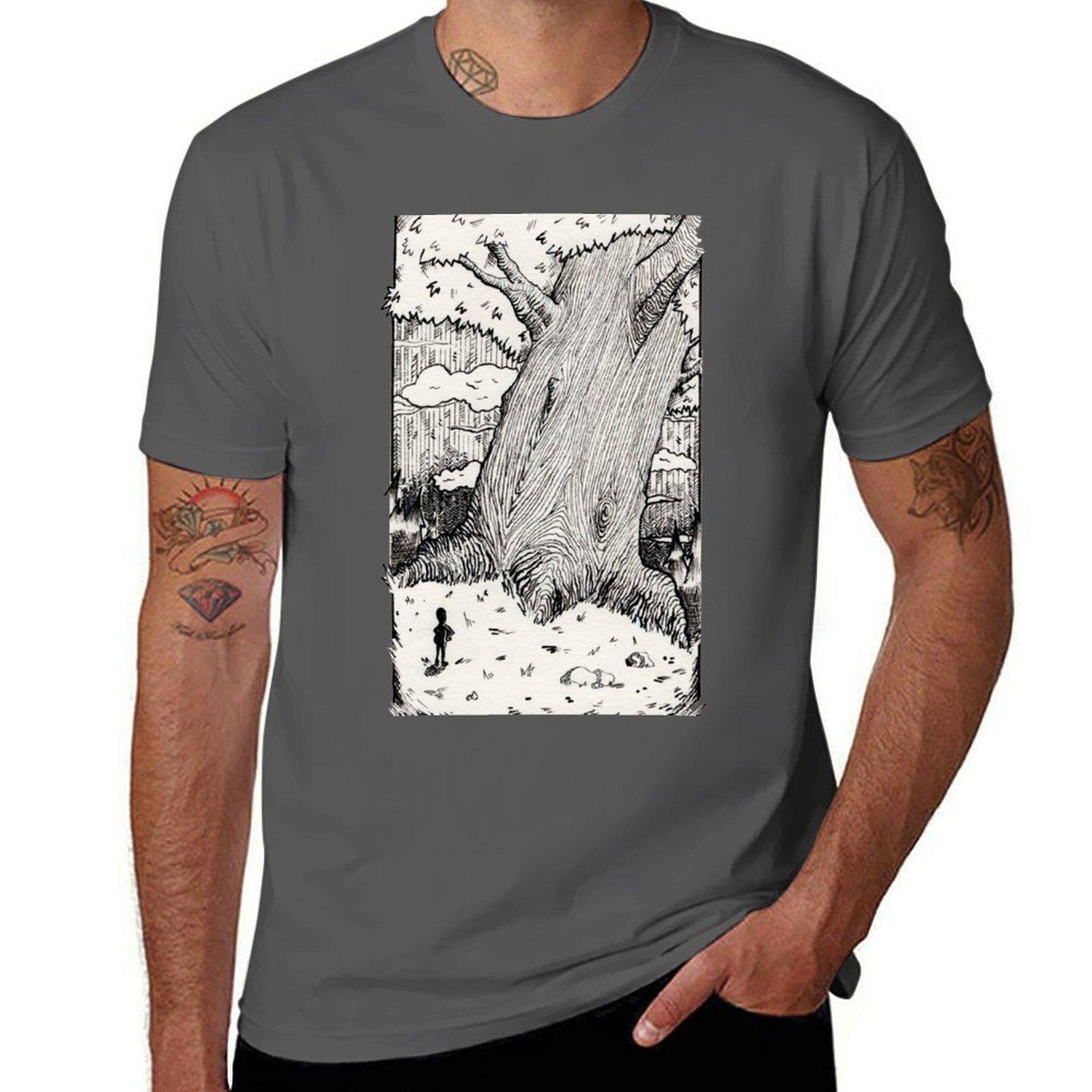 

Gigantic Tree T-Shirt man t shirts for men t shirts designer t shirts for man pack cotton T-Shirt 4XL